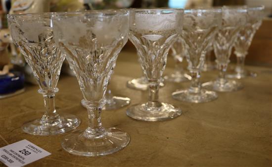12 etched glasses